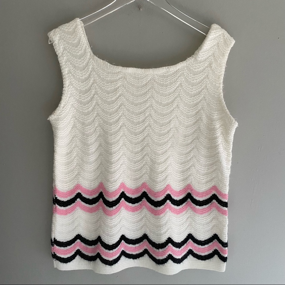 Vtg Vest Pink 80's Y2k Preppy Streetwear Cottage core Academia Retro
